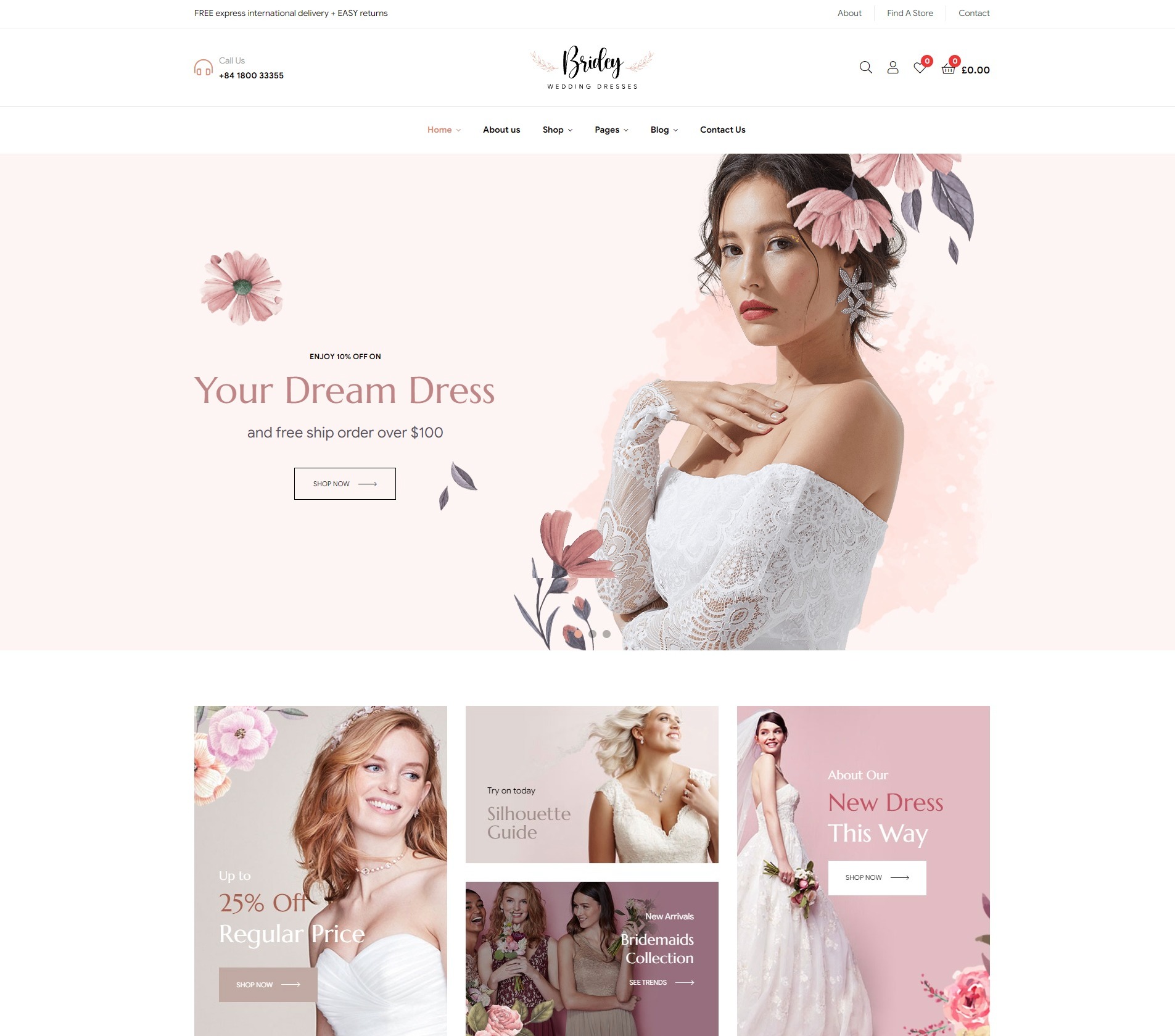 Bridey - Bridal Store WooCommerce WordPress Theme