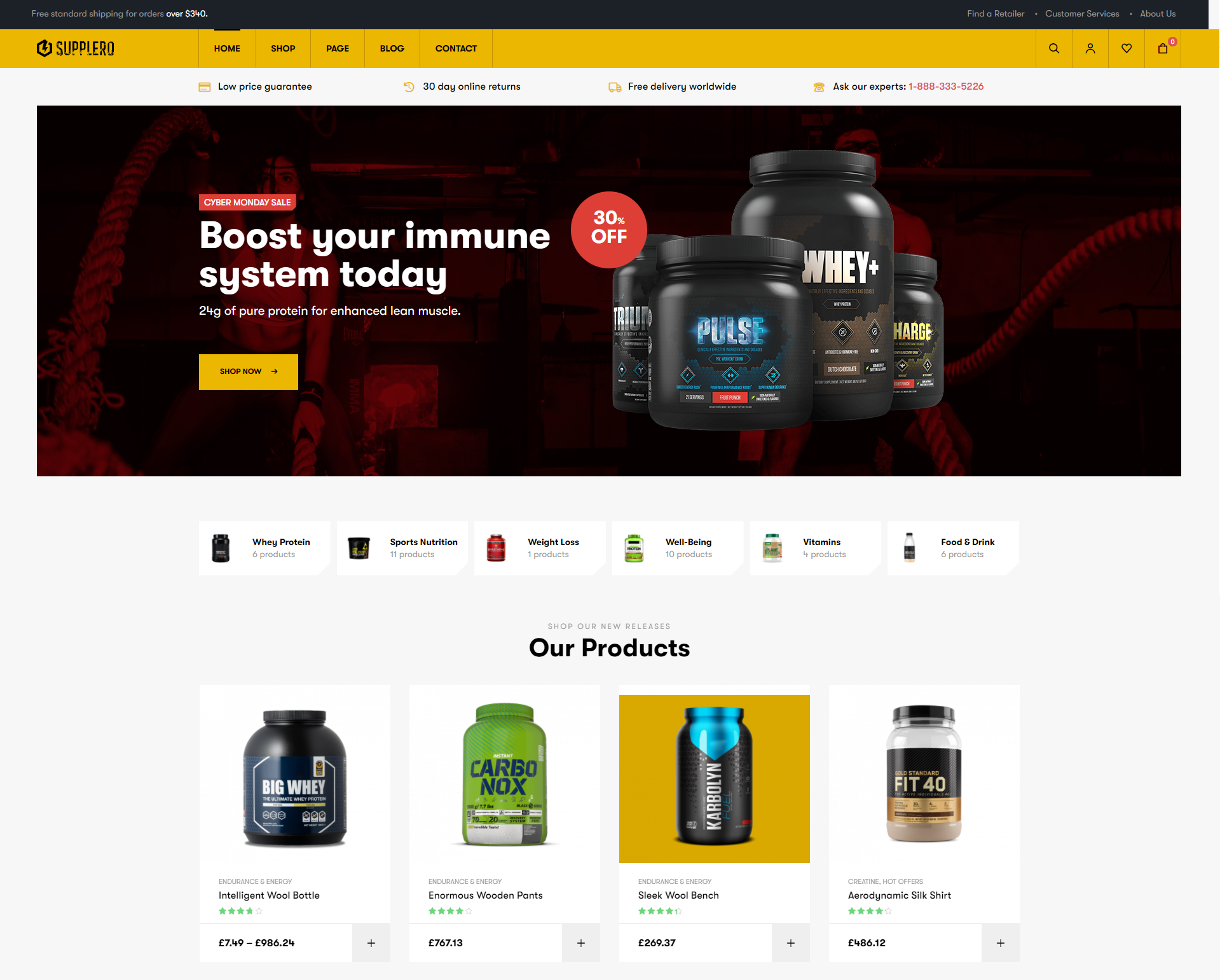 Supplero - Supplement Store Premium WooCommerce Themes