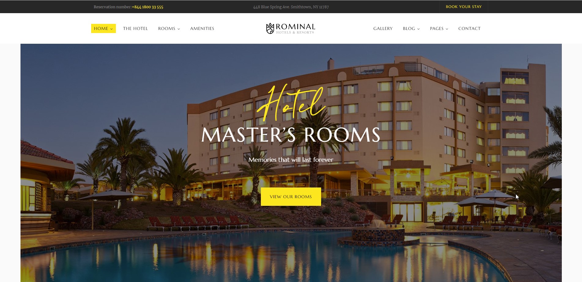 Rominal - best hotel booking wordpress theme