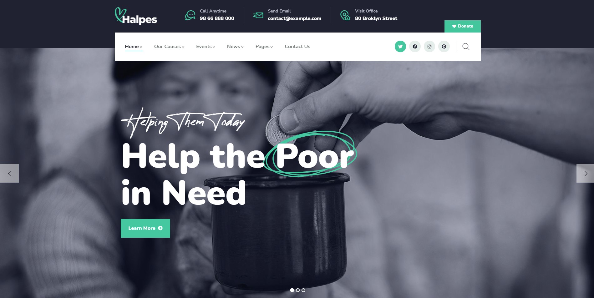 halpes non profit wordpress theme