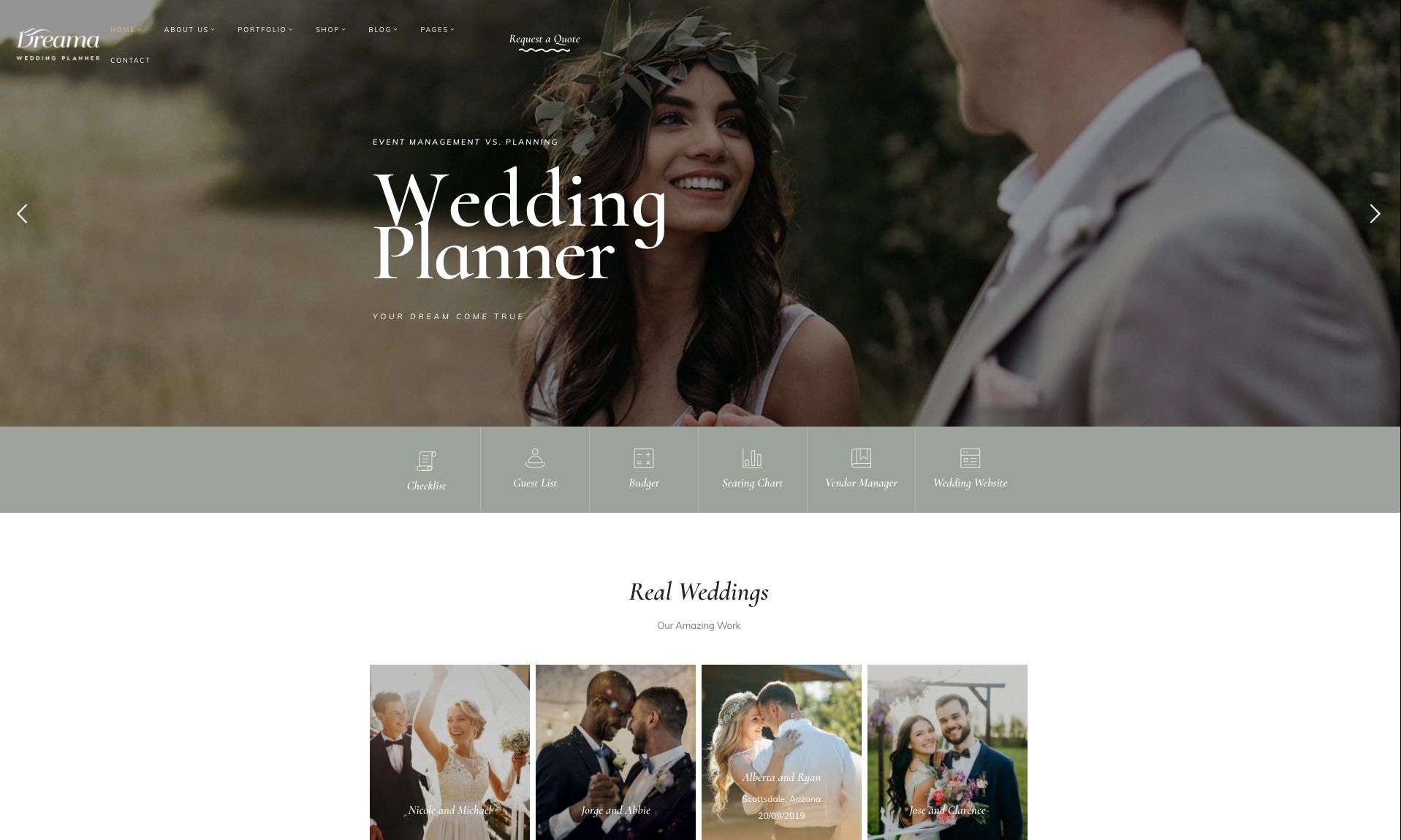 Dreama - Event Planning Business Website WordPress Theme