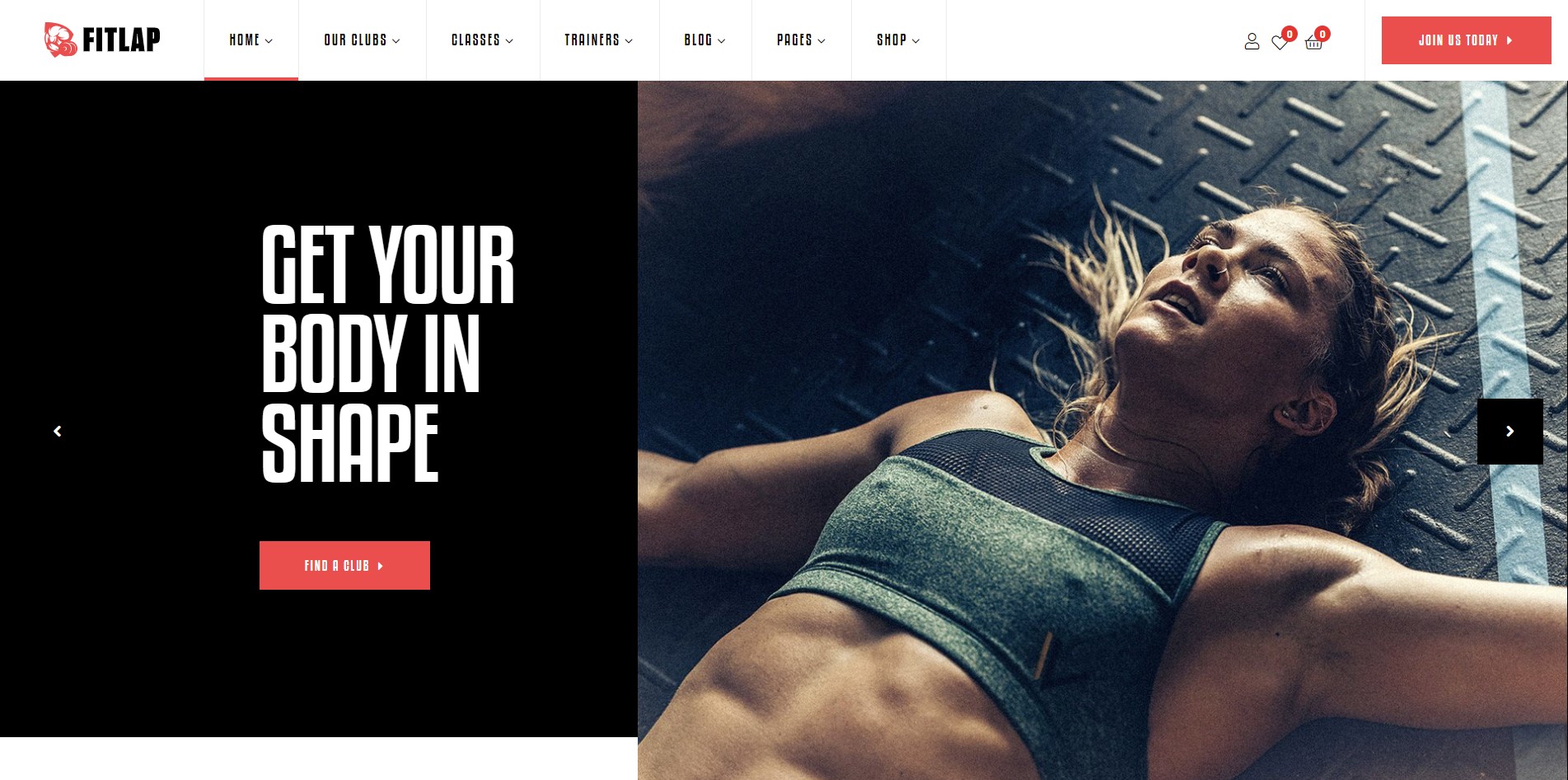 fitlap fitness wordpress theme