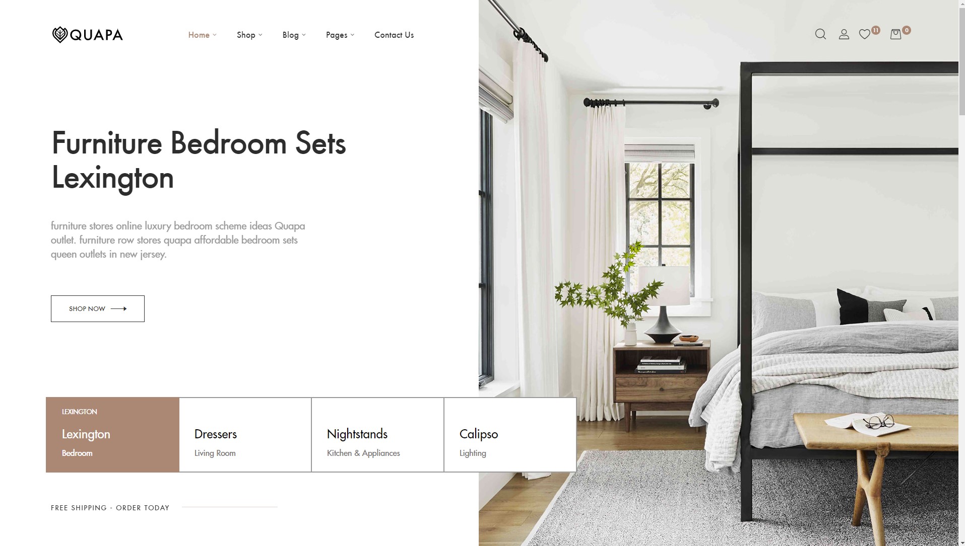 quapa furniture wordpress theme opal_wp