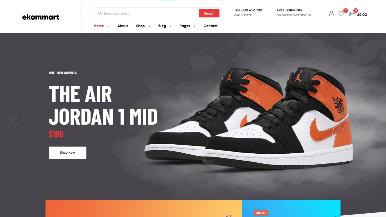 ekommart sport shop wordpress themes