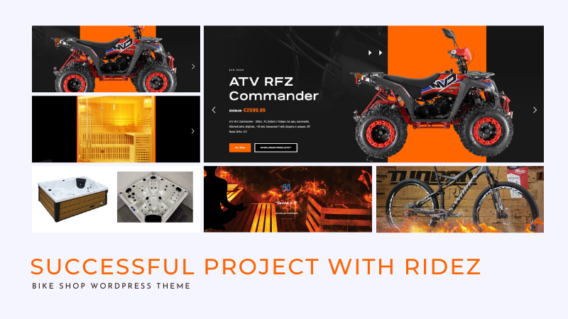 ridez bike shop wordpress theme successful projects themelexus