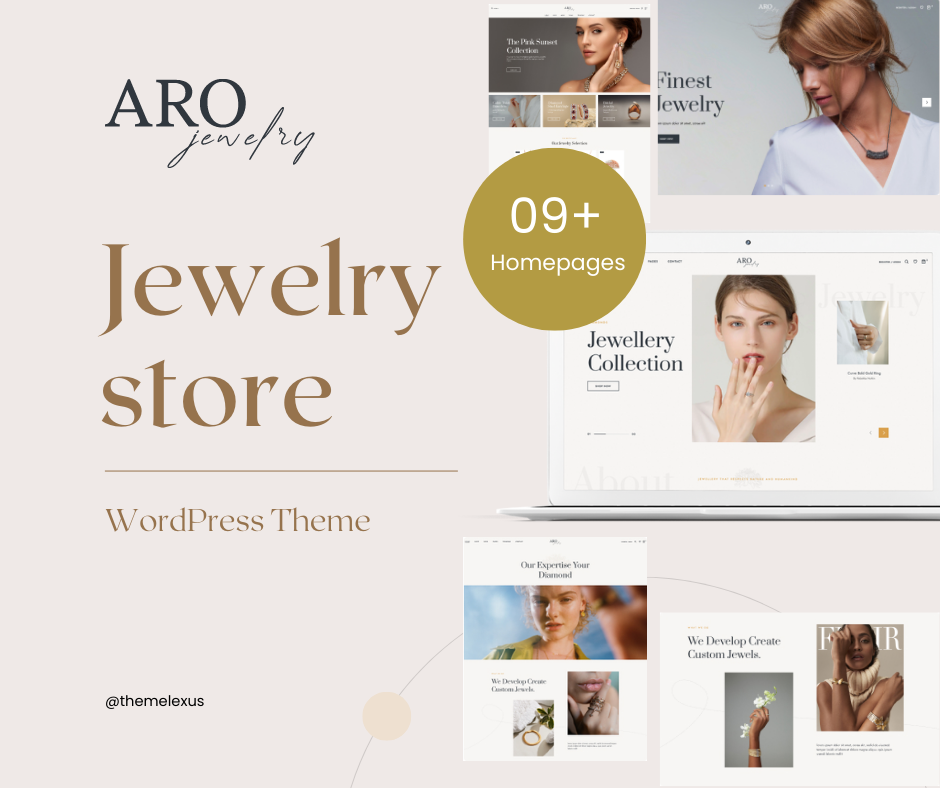 aro jewelry shop wordpress theme