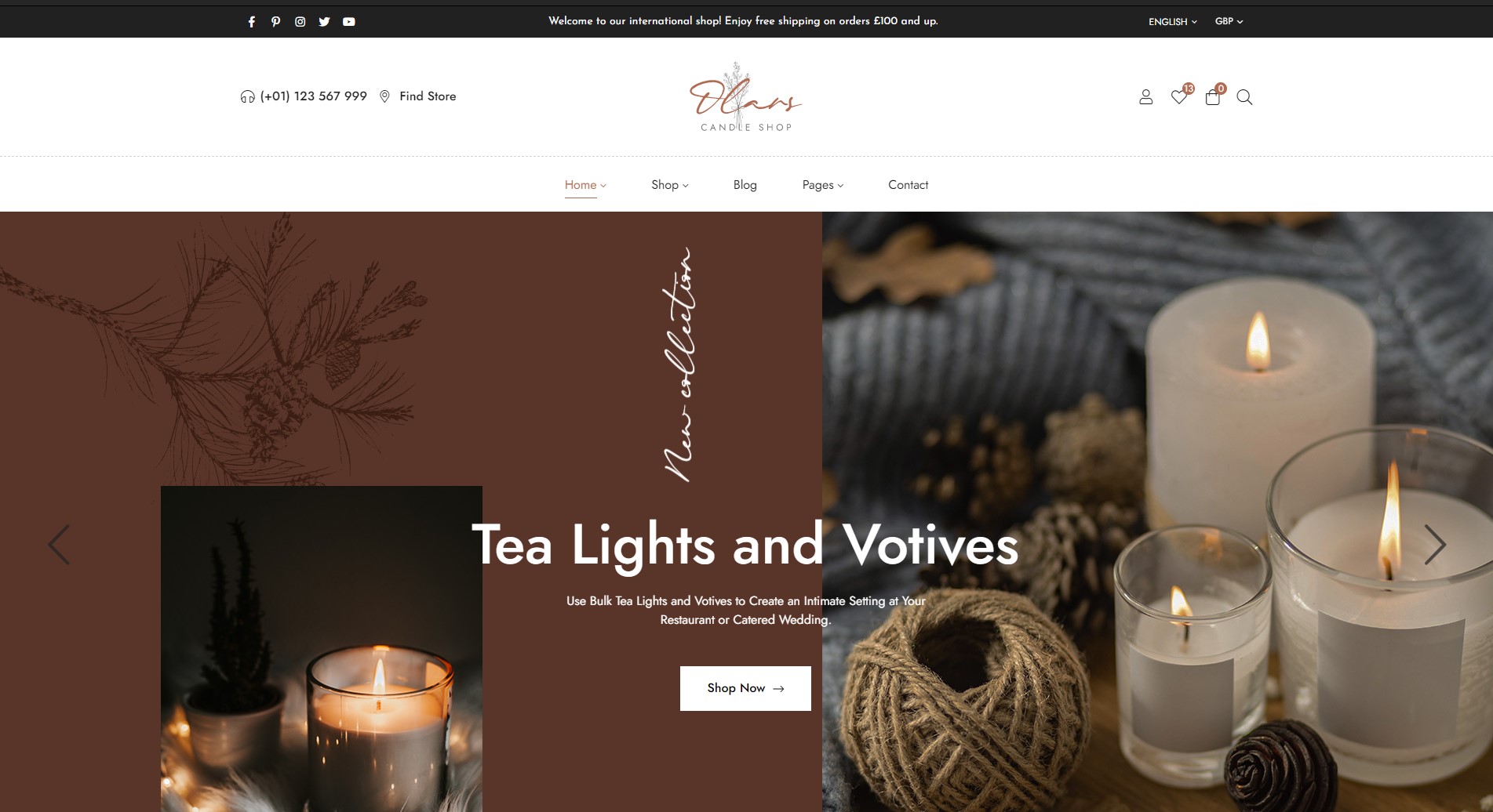 olars handmade wordpress theme for jewelry