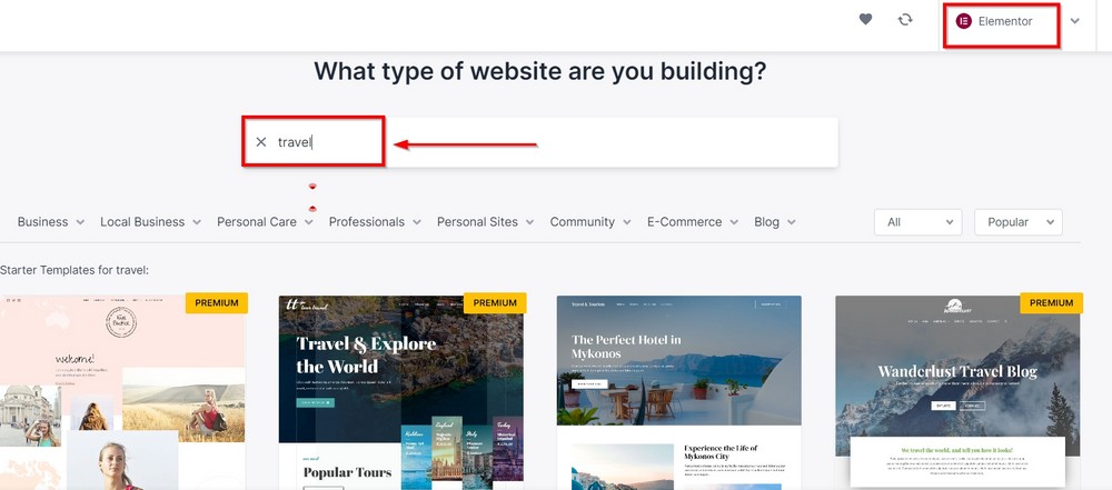 choose-elementor-and-travel-to-search-templa