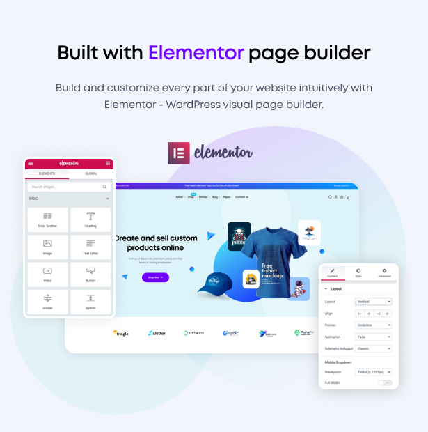 printec Built with Elementor Page Builder