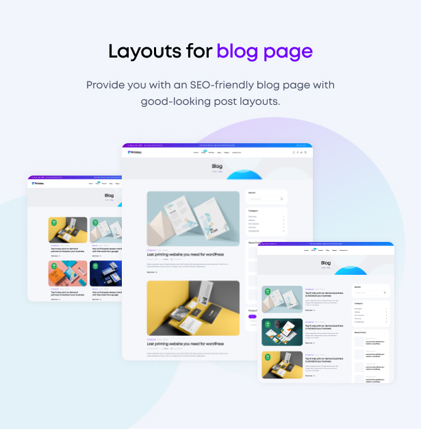 printec Layouts for Blog Page