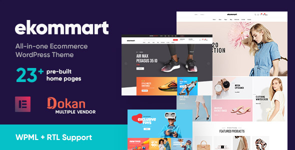 eKommart all in one ecommerce wordpress theme